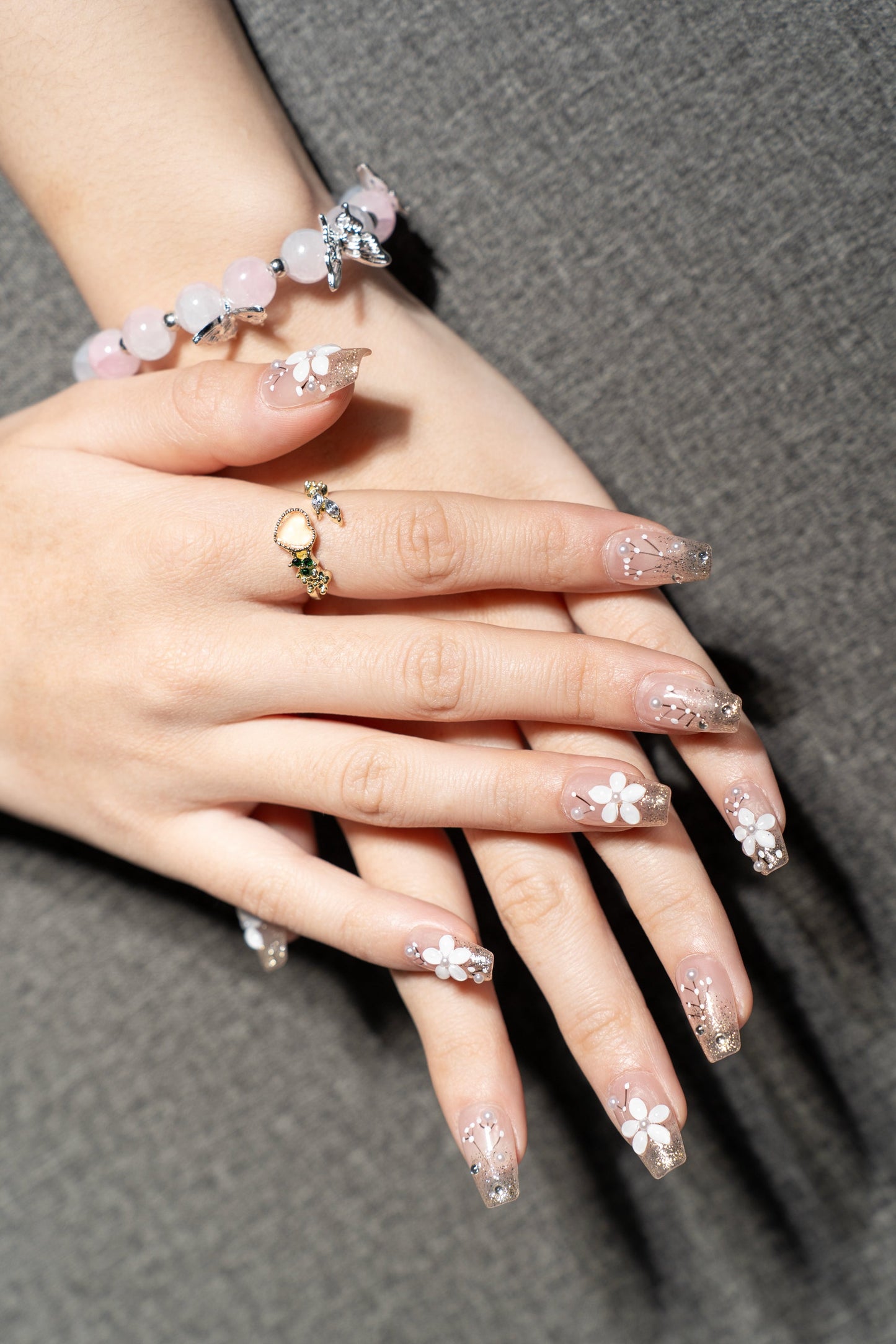 Dewdrop Flora Press-On Nails-DIY Nail Art-5