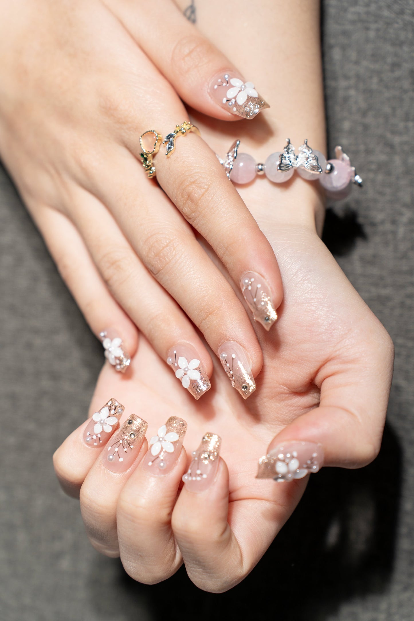 Dewdrop Flora Press-On Nails-DIY Nail Art-6