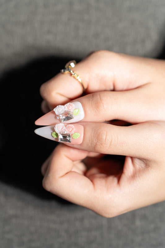 Petal Dew Press-On Nails-Handmade Nail Art-2