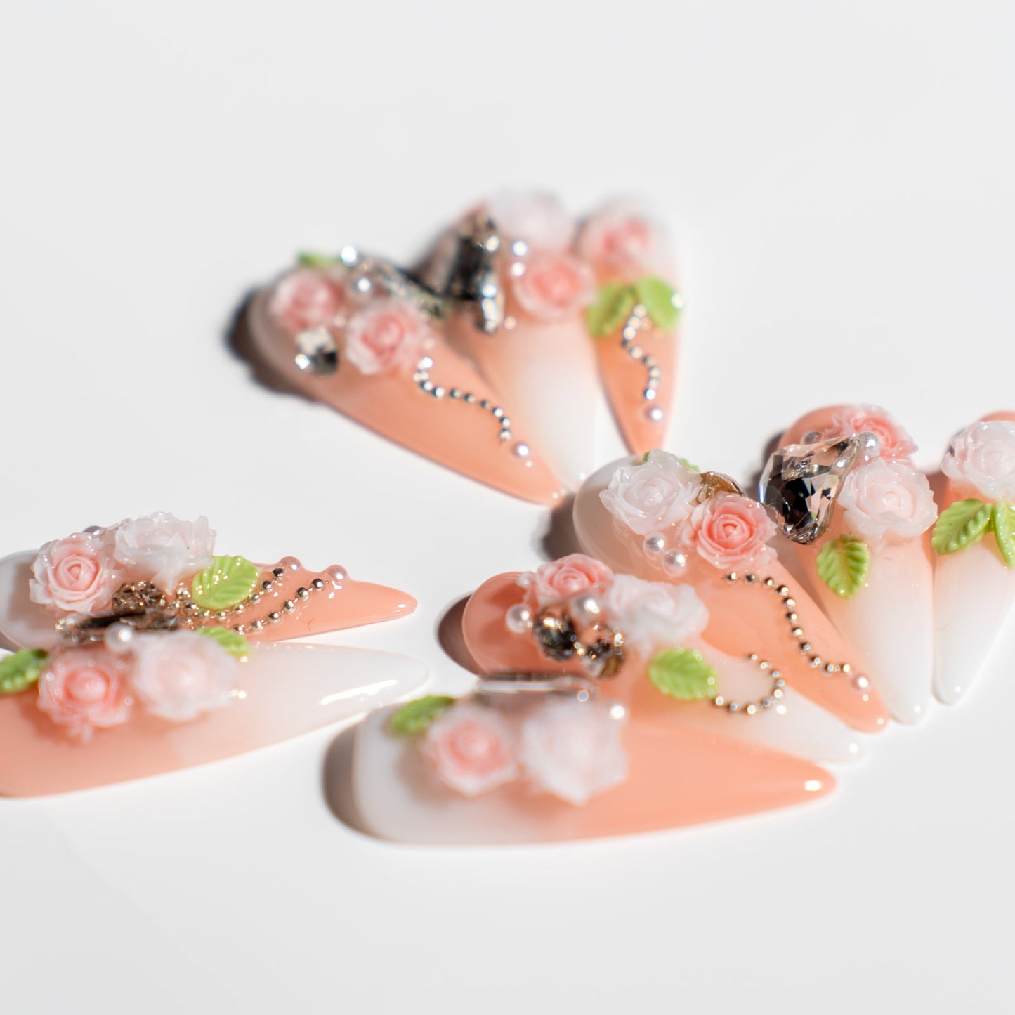 Petal Dew Press-On Nails-Handmade Nail Art-4