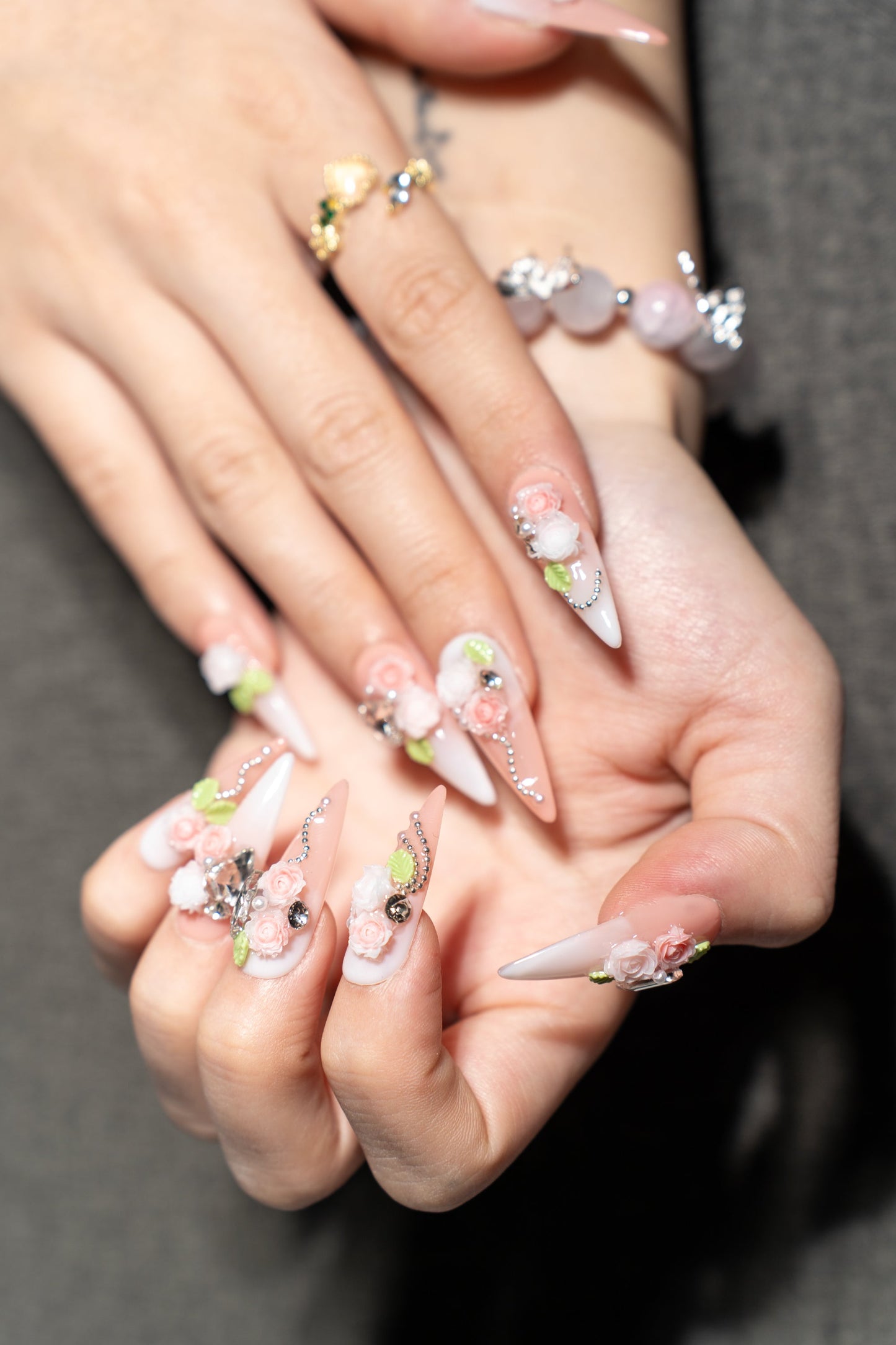 Petal Dew Press-On Nails-Handmade Nail Art-6