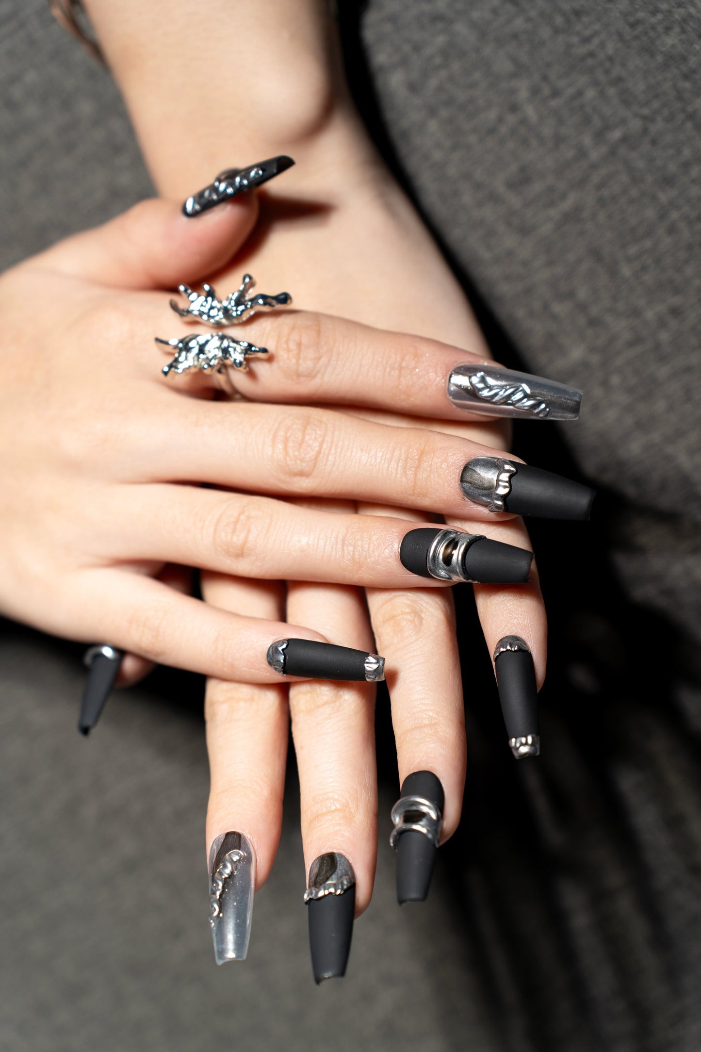 Renovanails Eclipse Noir–Matte Black Press On Nails-6