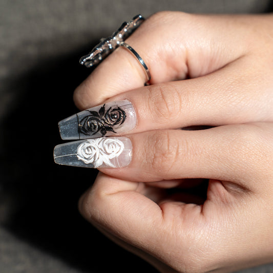 Renovanails Rosewing Ballet-Handmade Elegant Press-On Nails-2