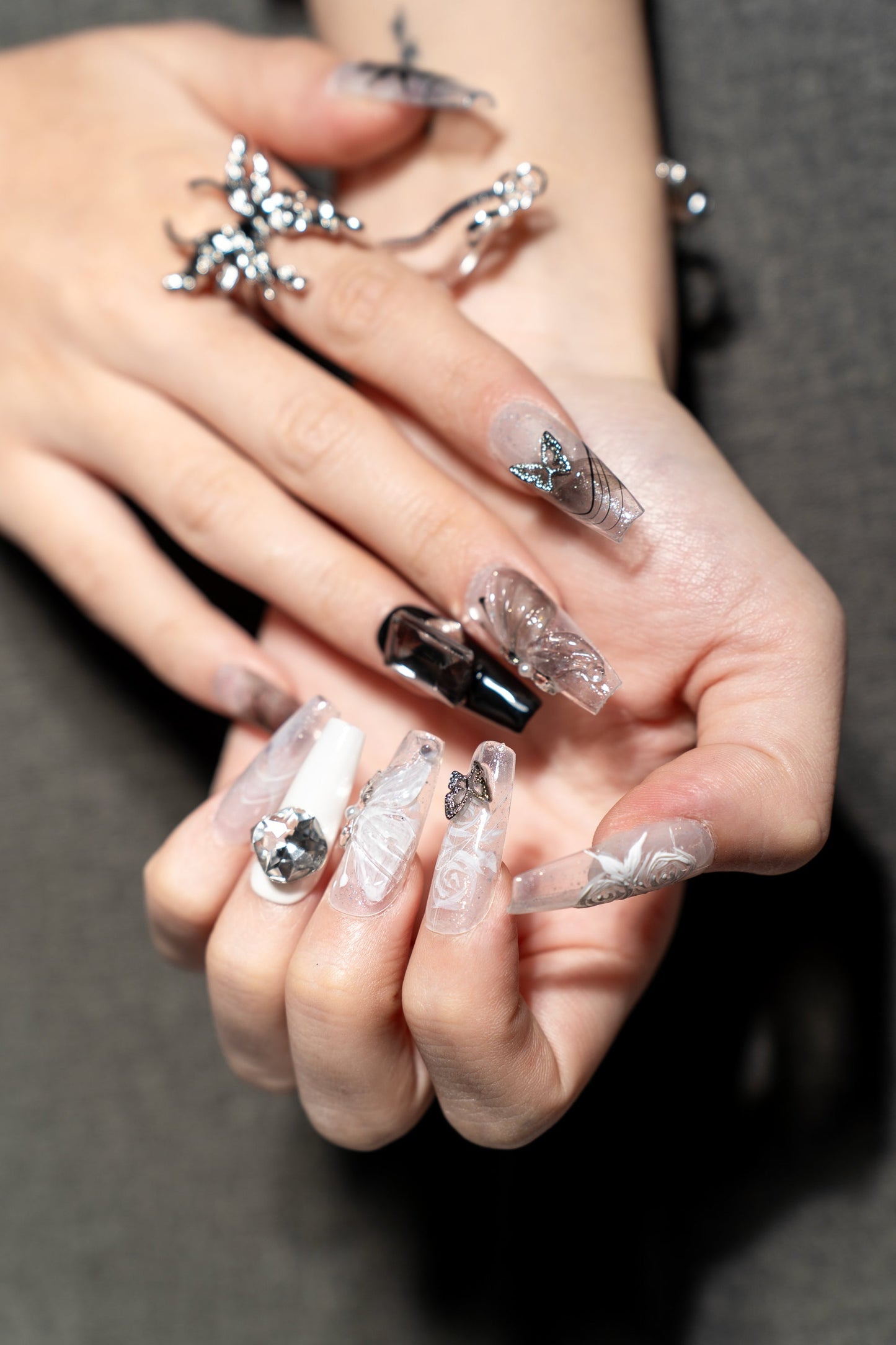 Renovanails Rosewing Ballet-Handmade Elegant Press-On Nails-5