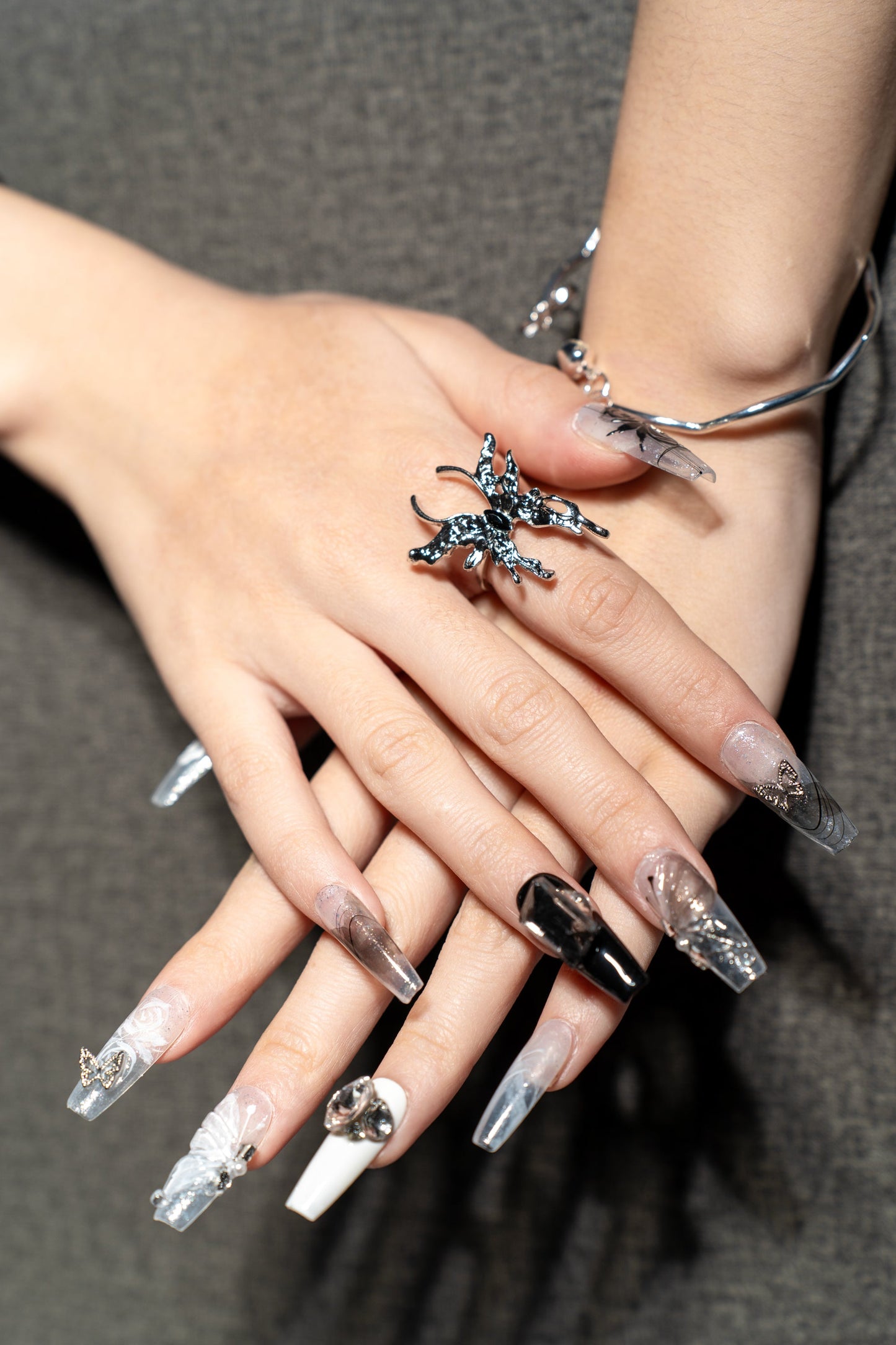 Renovanails Rosewing Ballet-Handmade Elegant Press-On Nails-6