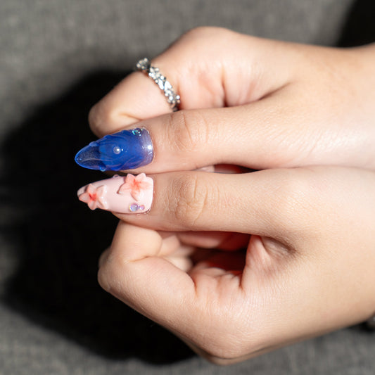 Renovanails Tide Blossom–Aqua Press On Nails-2