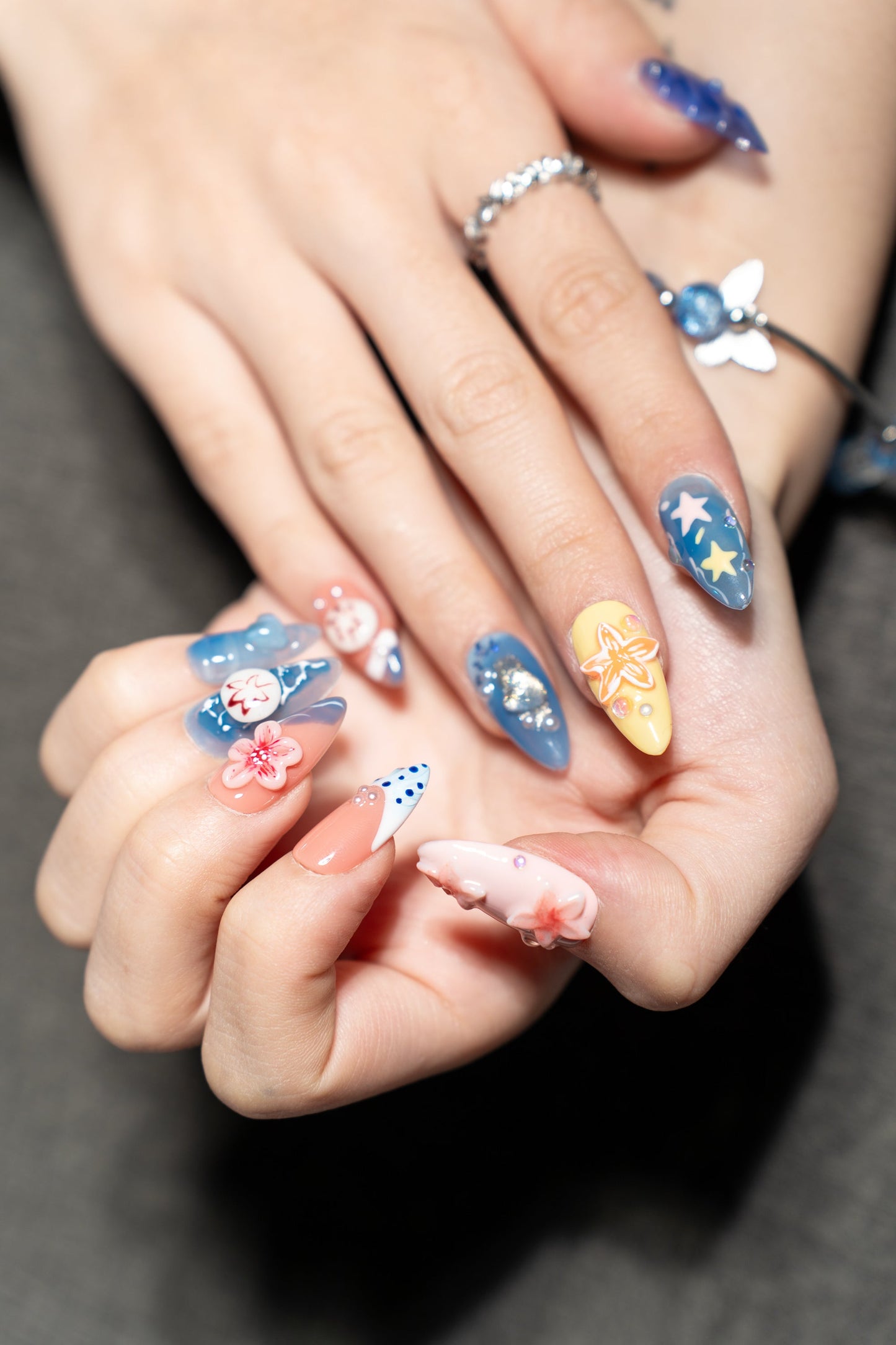 Renovanails Tide Blossom–Aqua Press On Nails-5