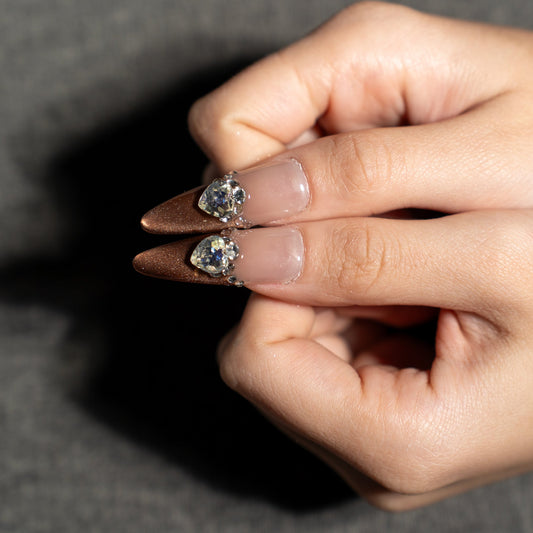 Renovanails Twilight Grains-Occasion Handmade Press-On Nails-2