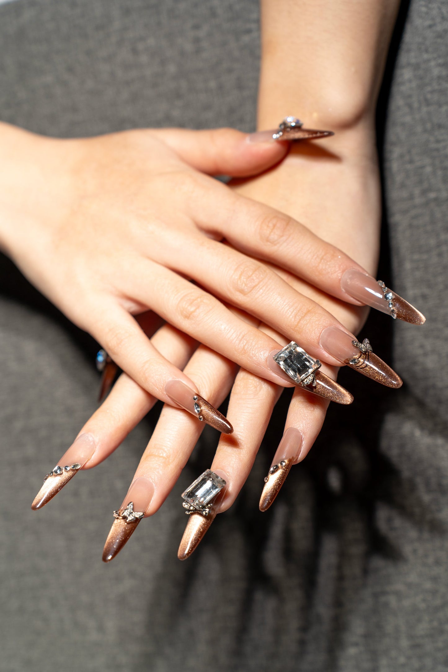 Renovanails Twilight Grains-Occasion Handmade Press-On Nails-6