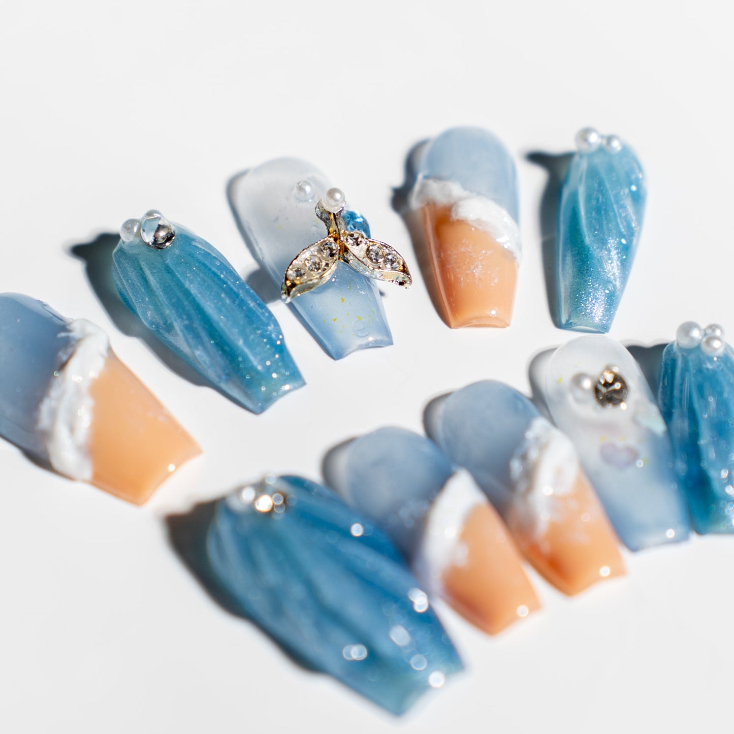 Renovanails Whale Song Pearl–Iridescent Press On Nails-4