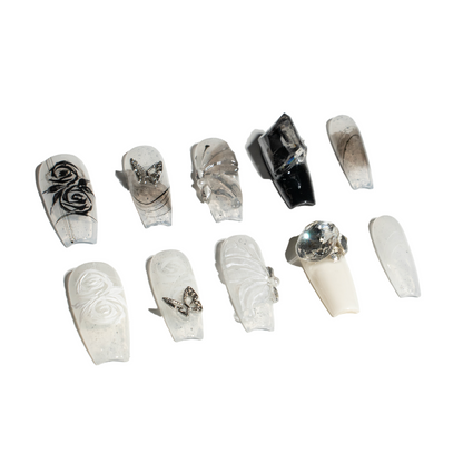 Renovanails Rosewing Ballet-Handmade Elegant Press-On Nails-1