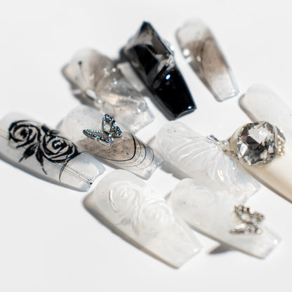 Renovanails Rosewing Ballet-Handmade Elegant Press-On Nails-4