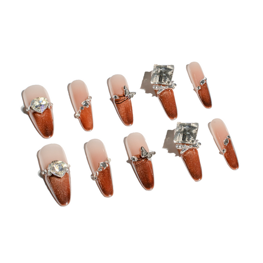 Renovanails Twilight Grains-Occasion Handmade Press-On Nails-1