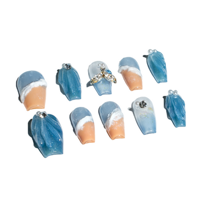 Renovanails Whale Song Pearl–Iridescent Press On Nails-1
